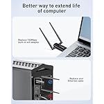 Wireless USB WiFi Adapter for PC - Nineplus 1300Mbps Dual 5Dbi Antennas 5G/2.4G WiFi Adapter for Desktop PC Laptop Windows11/10/8/7/Vista/XP, Wireless Adapter for Desktop Computer Network Adapters - Image 4
