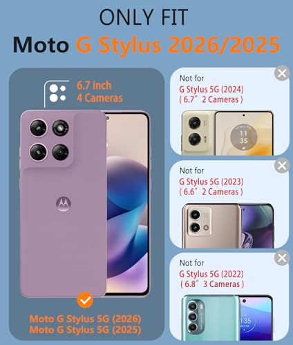 Image of FNTCASE for Moto G Stylus 2026 /2025 Case: Motorola G Stylus 2026 Case 14FT Military Grade Drop Protection with Screen Protector Shockproof Non-Slip Matte Dual Layer Phone Cover, 6.7 inch (Rose Pink)