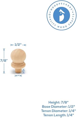 Vista 48 de Pequeños remates de madera, remates de madera de 2-3/4 pulgadas para manualidades, decoración de bricolaje y manualidades de remates de madera