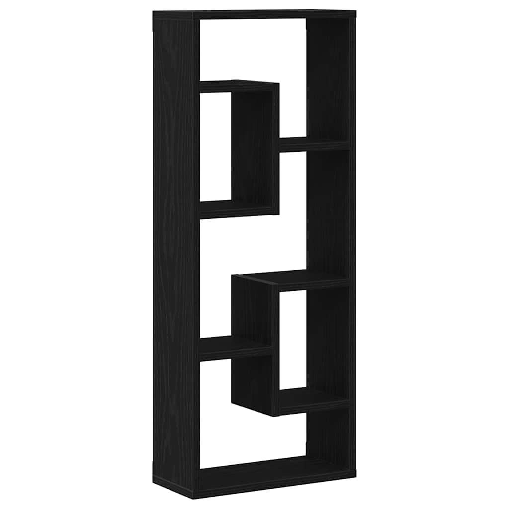 vidaXL Wall Shelf Black Oak 36x16x90 cm Engineered Wood — image 1
