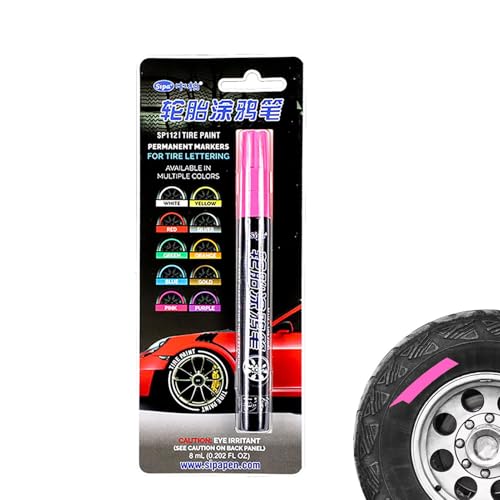 Rotulador de pintura para neumáticos de coche, marcador de neumáticos impermeable, rotulador de pintura para coche, sin fugas de tinta, para vallas de patio, latas de , piedras y neumáticos