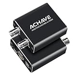 ACHAVE AHD/TVI/CVI/CVBS to HDMI Converter, AV BNC to HDMI Adaptor,Black Metal, 720P/1080P Resolution, Multi-Format Video Support for 3MP/4MP/5MP/8MP, Loop Output, Security Monitoring System