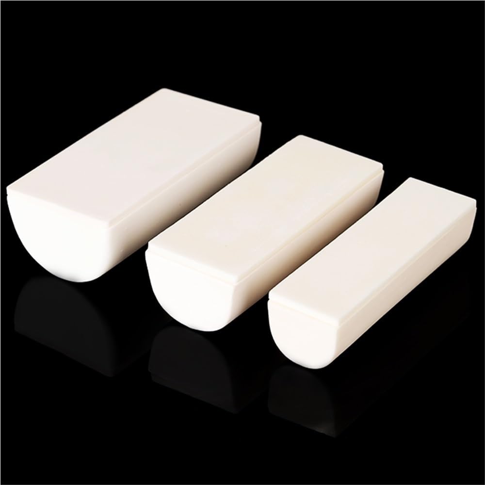 Crogiolo semicircolare in allumina con coperchio - Crogiolo for fusione di metalli for uso industriale - 1 pz.(150x150x60mmx700)