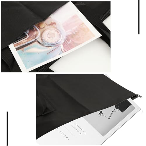 Image of CertBuy 2 PCS A1 Size Art Portfolio Tote Bag Poster Board Storage Bag 27X 37.7 Inches Large Size Art Portfolio Tote For Poster Sketching And Drawing