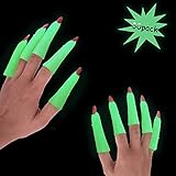 30pcs Martian Witches Fingers Glow in the Dark Fake Fingers for Kids Finger Reading Pointer Trick or...