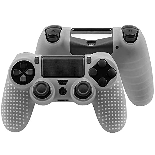 OcioDual Funda de Silicona Compatible con Mando PS4/Slim/PRO Translucida Carcasa Estuche Anti Caídas Golpes Goma Flexible Suave