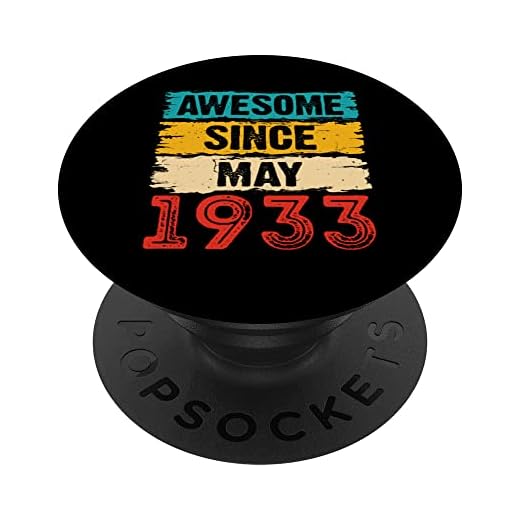Regalos de 90 años impresionantes desde mayo de 1933 para 90 cumpleaños PopSockets PopGrip Intercambiable