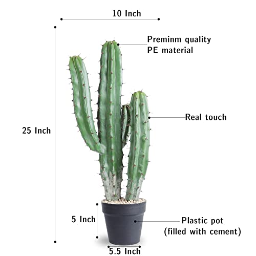 Anthouseplant Artificial Cactus Fake Big Cactus 25 Inch Faux Cacti Plants For Home Garden Office Store Decoration #TOP1