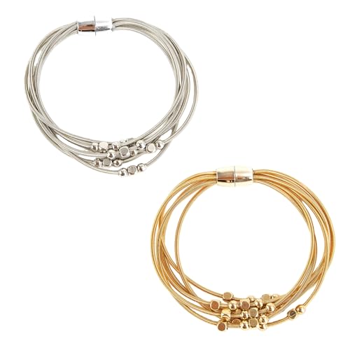Fidget Bracelet for Women 2 Pack Trichotillomania Relief Skin Picking Fidget Bead Bracelets Anti Skin Picking Prevention Tools for Anxiety Relief Sensory Bead Bracelet for Hair Pulling Relief