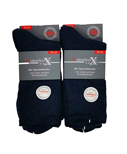 DANISH ENDURANCE Bambus Socken 3-Pack - Diabetiker Socken Ohne Gummi Mit Komfortbund