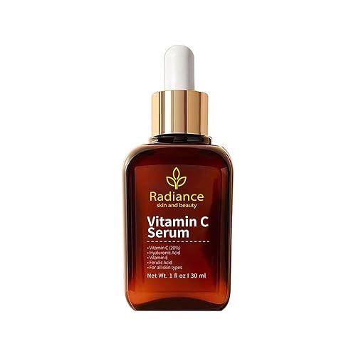 RADIANCE - Suero facial con vitamina C con ácido hialurónico, vitamina E, ácido ferúlico, aloe vera, colágeno Boost, antienvejecimiento, suero