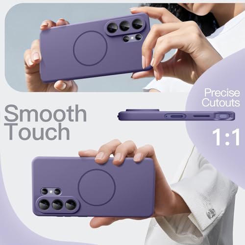 Image of JETech Magnetic Silicone Case for Samsung Galaxy S26 Ultra, Heron Purple