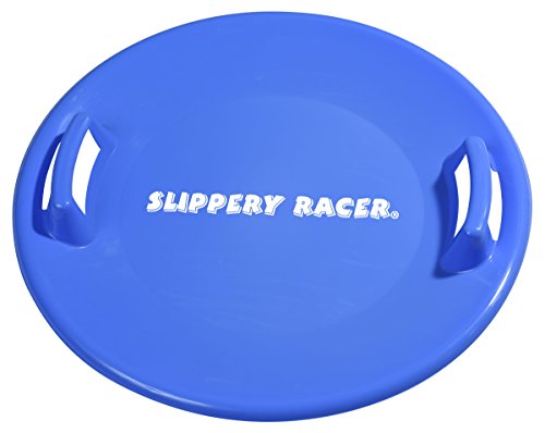 Slippery Racer Downhill Pro Saucer Disc Snow Sled, Blue