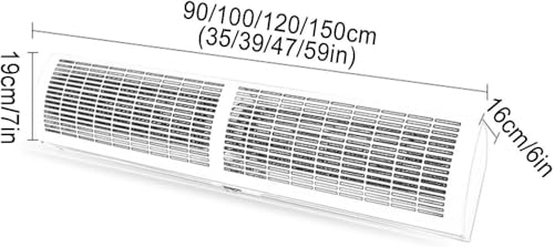 Rideau d'air mural commercial deux vitesses télécommande 120cm - 6