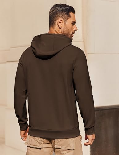 Image of COOFANDY Mens Hoodie Long Sleeve Casual Pullover Hooded Sweatshirt Fashion Drawstring Hoodies with Pocket