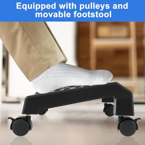 Image of Lucario 360 Movable Ergonomic Foot Rest with Massager Roller and Texture Foot Stool, Foot Rest Under Desk with Non-Slip Wheel, Relieve Leg, Knee and Back Pain (Rolling)
