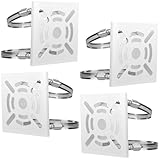 防犯カメラ取り付け金具 穴開け不要 防錆 円柱/角柱 汎用性 駐車場 店舗 4個 (ホワイト)