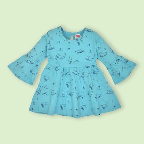 Image of LuvLap Baby Girls 100% Cotton Full Sleeve Girl Frock, Pack of 02