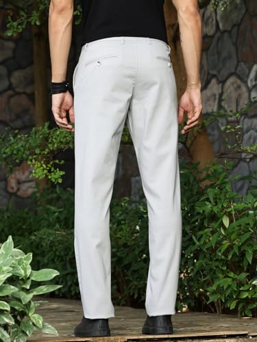 Image of Thomas Scott Men's | Solid | Light Weight | Breathable Fabric | 4 Pocket | Mid Rise | Regular Fit | Cotton Blend | Button Waist | Chino Trouser | Pants