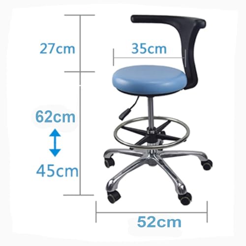 Ergonomiczny taboret z podparciem lędźwiowym do użytku dentystycznego, medycznego, salonowego i biurowego