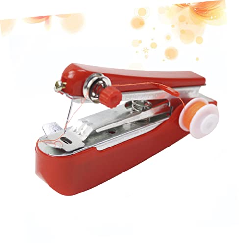 NUOBESTY mini-naaiset mini-handnaaimachine Zweetbestendig handmatig naaien naaldenmachine draagbare naaimachine draadloze naaimachine handleiding kleine naaimachine reizen rood - Image 3