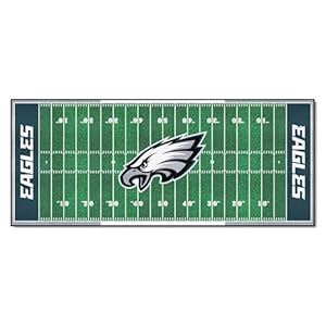 Fanmats NFL Eagles Football Field Runner 7363