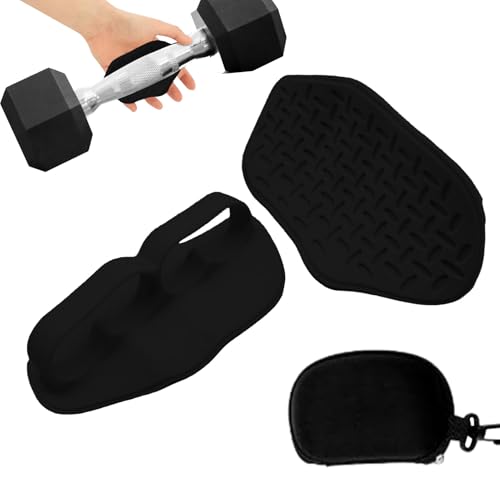 Puños para levantamiento de pesas, empuñaduras de silicona sin dedos, guantes de entrenamiento ergonómicos antideslizantes, protección de palma para hombres y mujeres