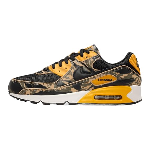Nike Air Max 90 Premium Men's Shoes (IF1721-001, Black/University Gold/Parachute Beige/Black)