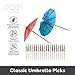 OGGI Cocktail Umbrellas for Drinks 20 pcs - Drink Umbrellas Cocktail Picks, Paper Drink Umbrellas, Mini Drink Umbrellas Toothpicks for Cocktails, 4.25