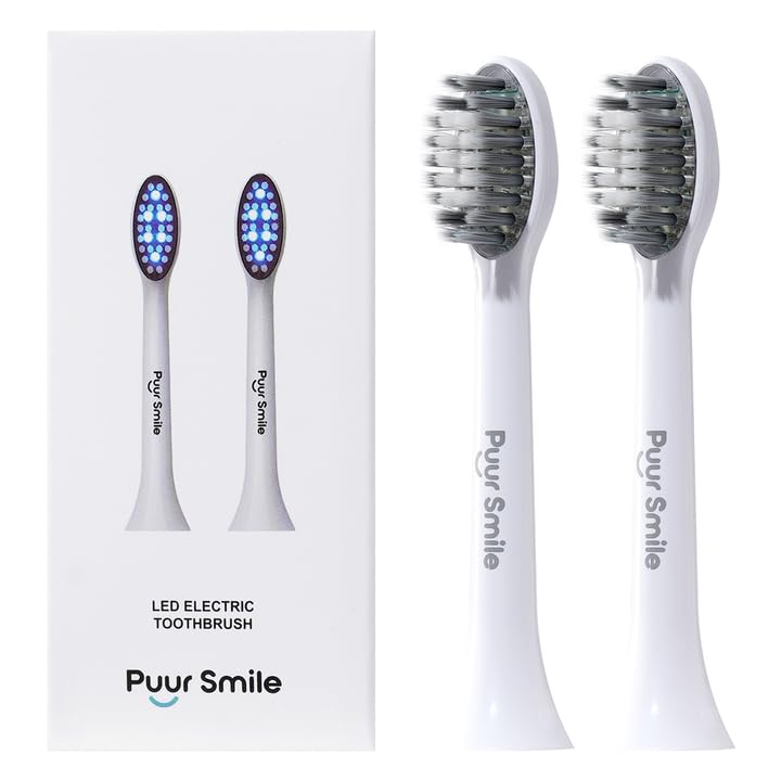 Lumi Toothbrush Replacement Heads Compatible with Click-On Electric Toothbrush Handles Gentle Gum Care Plaque Control Pack of 2
