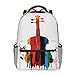 SGSKJ Schulrucksack Mädchen Jungen Kinder, Schultasche Schulrucksäcke Rucksäcke Schultaschen Backpack Violine 39
