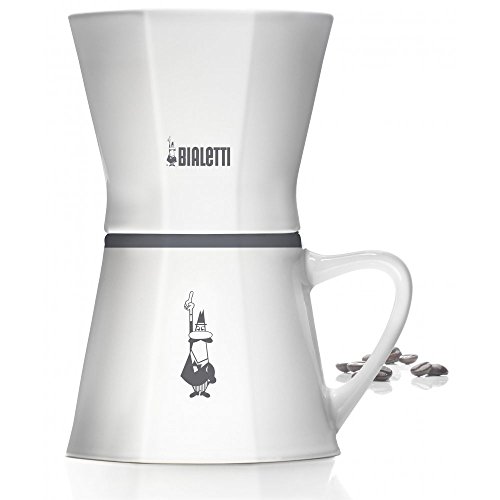 Bialetti 6361 tazza di caffè con filtro, Porcellana, Bianco, 30 x 20 x 15 cm