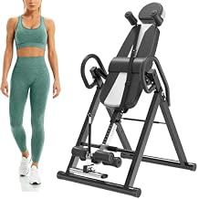 طاولة MagiLL Solid Inversion لتخفيف آلام الظهر - طاولة تخفيف الضغط القابلة للطي بسعة 330 رطلاً لتمديد أسفل الظهر