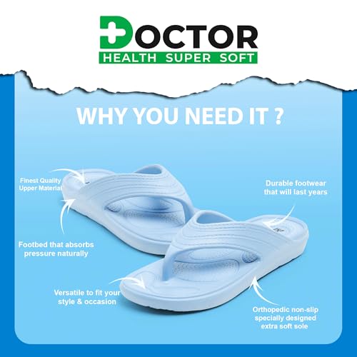 Image of DOCTOR HEALTH SUPER SOFT Women Soft EVA Flip Flops | Lightweight Cushioned Thong Slippers | Anti-Slip Comfortable Everyday Wear Sandals for Indoor Outdoor Use