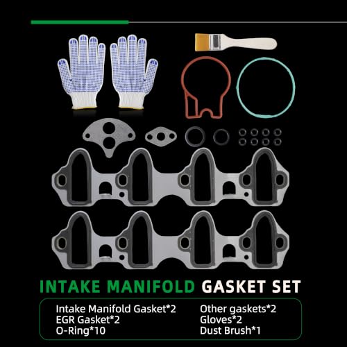 Image of Intake Manifold Gasket Set, for Chevy /for GMC, for Cadillac Escalade, for Workhorse FasTrack, for Hummer H2 /H3 /H3T, for Saab 9-7x, for Buick Rainier, for Isuzu Ascender,00-17,6.2 /6.0L, MS16340