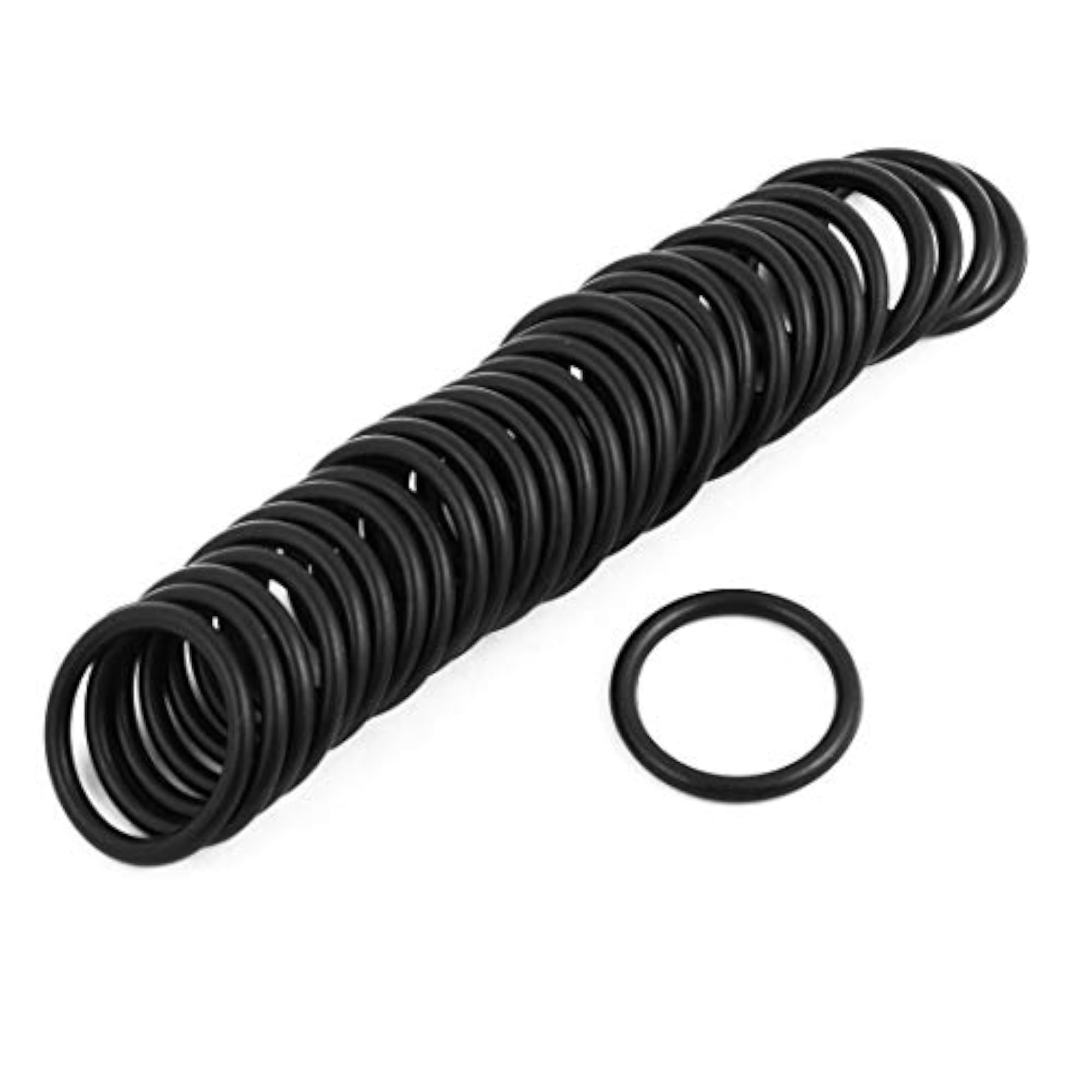 50Pcs Black Round Nitrile Rubber O-Ring Set, 32mm OD