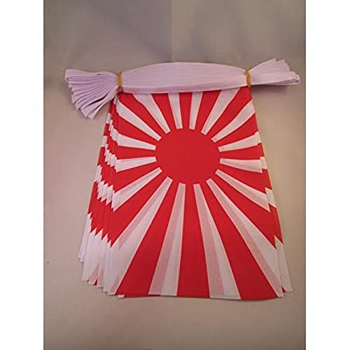 Image of AZ FLAG Japan WWI 6 meters BUNTING Flag 20 flags 9'' x 6'' - Imperial Japanese STRING flags 15 x 21 cm