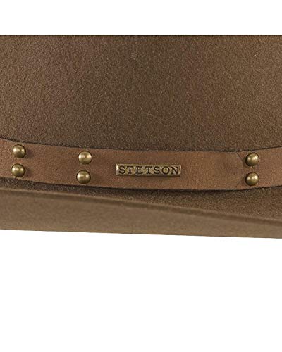 Stetson Men's 4X Seminole Gus Buffalo Felt Cowboy Hat Mink 7 5/8 #TOP3