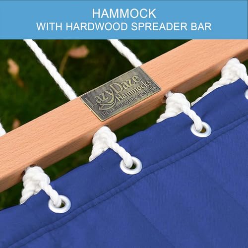 image for Lazy Daze Hammocks 12 FT Double Quilted Fabric Hammock with Spreader B