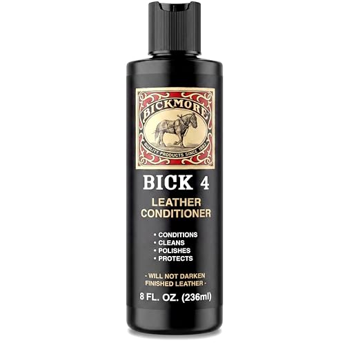 Bickmore Bick 4 Leather Conditioner 8 oz - Cleaner & Conditioner - Restore Polish & Protect All Smooth Finished Leathers