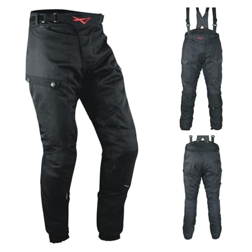 A-Pro Pantaloni 3 Strati Moto Tessuto Cordura Impermeabile Sfoderabile Termico Uomo 36