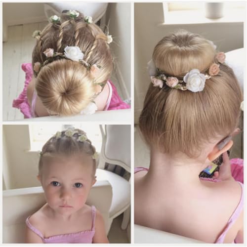 Máquina de coque estilo anel extra para crianças – modelador de rosquinha para cabelos curtos e fino