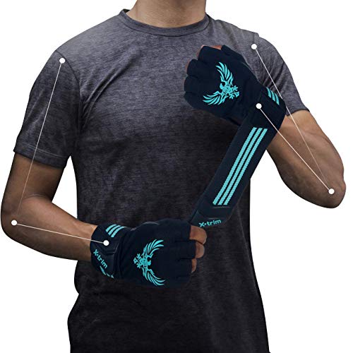 37 OFF on XTRIM X Macho Men's Leather Gym Workout Gloves on Amazon