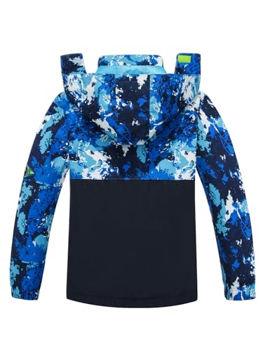 Image of SaphiRose Kids Waterproof Rain Jacket Mesh Lined with Removable Hood | Lightweight rain coat, windproof, breathable, school, camping, travel, outdoor play, boys and girls