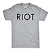 Riot T shirt Funny Shirts for Men Political Novelty Tees Humor,Large,Grey