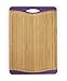 Neoflam Flutto 15 Bamboo Cutting Board with Non-Slip Edges and Drip Groove, Purple by Neoflam