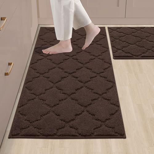 COSY HOMEER Soft Kitchen Rugs 2-Pc Set, Non-Skid