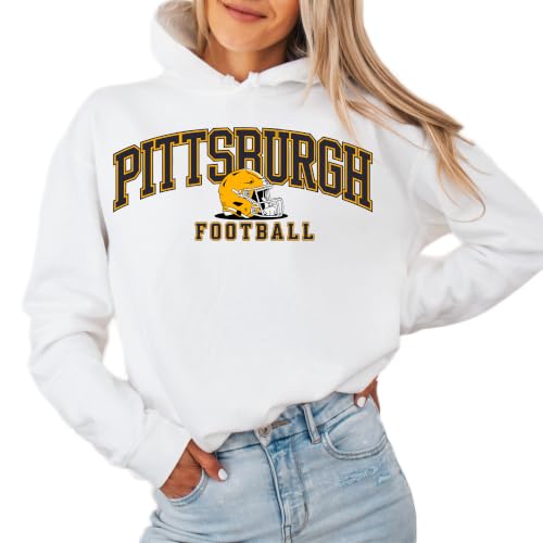 DAYLEA Pittsburgh Football Sweatshirt | Black and Gold Game Day Pullover | Unisex Cozy Crewneck | Fall Football Spirit Shirt