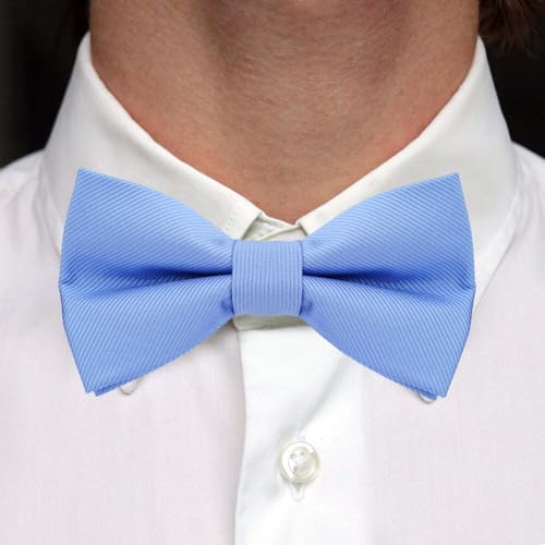 Image of Pre-Tied Adjustable Solid Tuxedo Bow Tie for Boys and Men