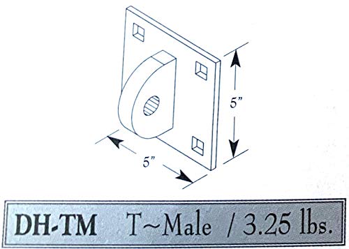 Dock Hardware T-Male Floating Dock Connector Hinge (DH-TM) - Galvanized 1/4
